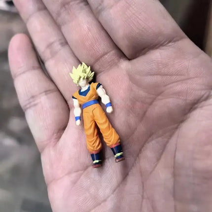 HBandai Genuine Dragon Ball SHF Mini Gashapon 5cm Set Goku/Vegeta/Trunks Anime Figures Desktop  Collectible Toys Boy Gifts