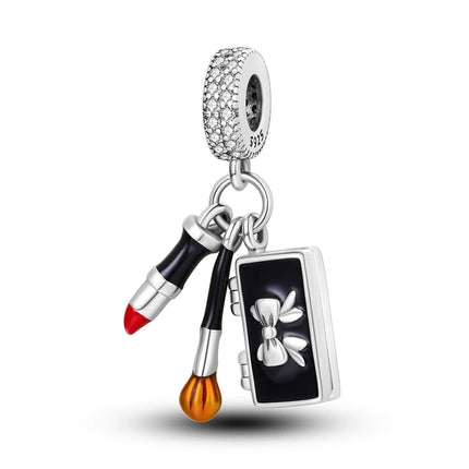 New 925 Sterling Silver Charms Bead Red Cherry Strawberry Love Heart Charm Fit Original Bracelet Pendant DIY Jewelry For Women