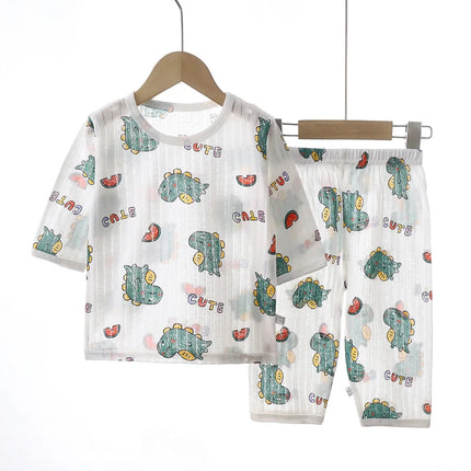 Baby Pajamas Sets Cotton Child Pajamas Toddler Long Sleeve Baby Nightwear Pyjamas Kids Cartoon Homewear Clothes