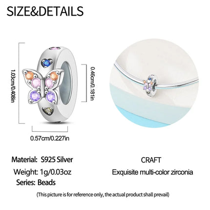 Original 925 Sterling Silver Charms Beads Cute Mushroom Unicorn Love Wings Pearl Charm for Bracelet Pendant Woman Girl Jewelry