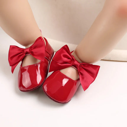 Fashionable Red Baby Shoes for Newborn Girls Cloth Bottom Elegant Noble Casual First Walking Shoes