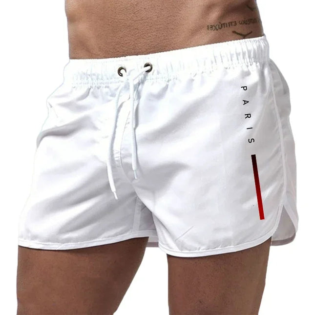 New men's quick drying beach shorts, fitness shorts, summer swimsuits, casual sports, men's swim board, beach trend