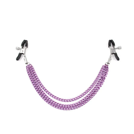 Metal Bell Nipple Clamps Nipple Clip with Chain Clips Flirting Teasing Sex Bondage Bdsm Masturbation Exotic Accessories Sex Toys