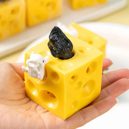 Stretchy Mice and Cheese Sensory Fidget Stress Relief ADHD Autism Anxiety Therapy Kids Toys Party Favors Classroom Prize