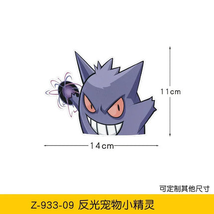 20styles Pokemon Car Stickers Anime Figure Pikachu Gengar Eevee Charmander Cute Cartoon Doll Creative Sticker Birthday Gifts