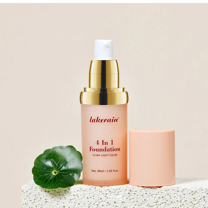 Foundation 4 in 1 - Medium Spectrum with SPF 30+, Longwearing & Waterproof Hydrating Color Changing Foundation Women Cosmetics