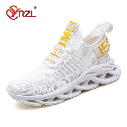 YRZL Men's Comfortable Sneakers, Women's Breathable Couple Running Shoes, Mesh Tenis Sport Shoes Size 36-46 Walking Sneakers Men