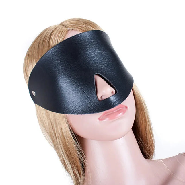 Exotic Accessories Leather Bondage Fetish Eye Mask Sex Toys for Women Couples BDSM Cosplay Blindfold Erotic Flirting Costumes