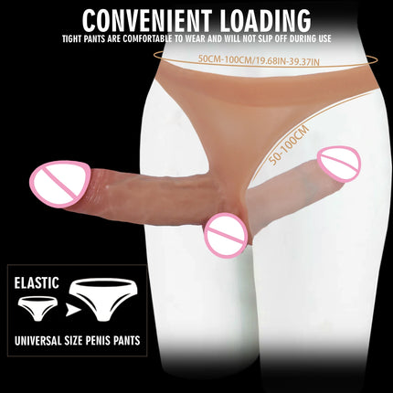 Strap-on Double Dildo Silicone Dildo Harness Solid Strapon Dildos Realistic Skin Wearable Penis Adult Sex Toys For Women Men