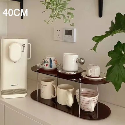 Ins Style Acrylic Storage Rack Desktop Organizer Perfume Jewelry and Cups Display Stand 3 Layers Removable Decorative Shelf