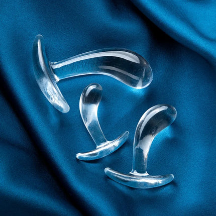 Unisex TPE Thumb Anal Butt Plug 3-Piece Set Prostate Massage Insert G-Spot Wearable Stimulation Sex Toy for Adults Men Women