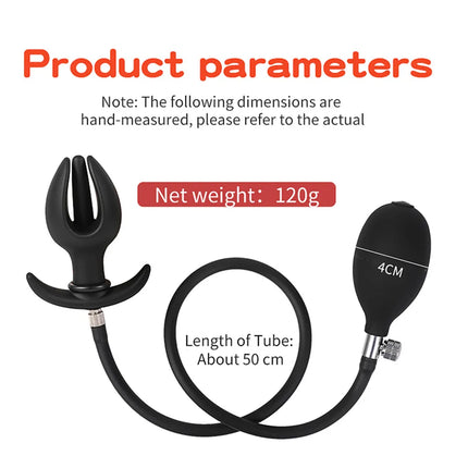 3D Flower Anal Expander Expand Inflatable Anal Plug Enema Training Buttplug Anal Butt Dilator Ass Prostate Sex Toy for Men Women