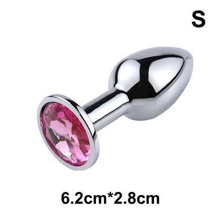 Metal Anal Plug Butt Diamond Plug Sexy Toy Gem Base Beginner Butt SM Toys For Women Men Couples Adult Game Anal Adult Products