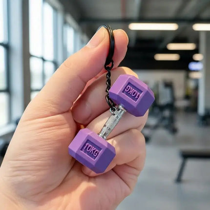 Fashion 3D PVC Dumbbell Keychain Mini Barbell Keyring Sports Gym Gift For Fitness Enthusiasts