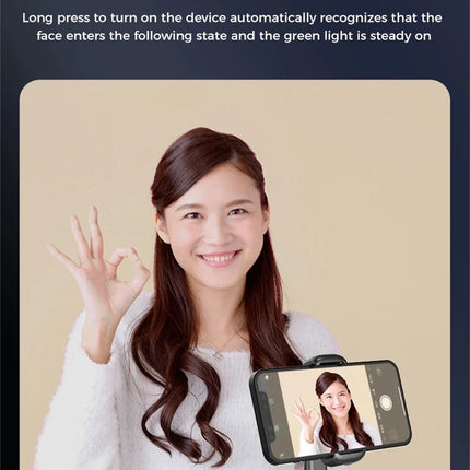 MEUYAG Automatic facial tracking phone holder with remote control and gesture control, 360 ° rotating phone camera holder