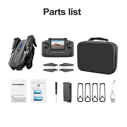 Folding RC Drone HD Dual Camera 120° Wide Angle 50X Digital Zoom HD Image Transmission LED Light Portable Design With Storage Bag Indoor Outdoor Flight Drone