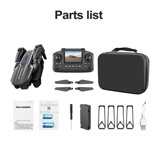 Folding RC Drone HD Dual Camera 120° Wide Angle 50X Digital Zoom HD Image Transmission LED Light Portable Design With Storage Bag Indoor Outdoor Flight Drone