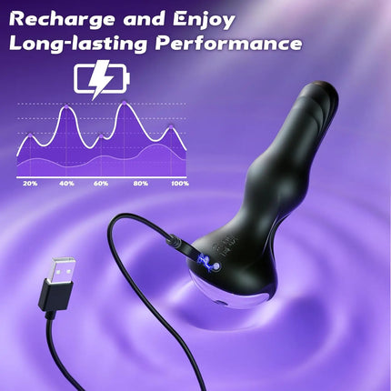 Anal Vibrator for Men Gay APP Control Male Wiggle Prostate Massager Swing Butt Plug Perineum Stimulator Sex Toy 360° Rotation