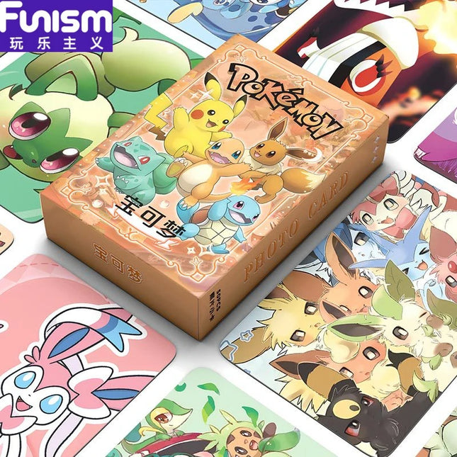 FUNISM 50-Pack Pikachu Anime Laser Card Game Funism Pokemon Laser Tag (The style will be updated. Please refer to the actual item)