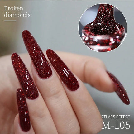 15ml Broken Diamond Halloween Christmas Nails Gel Nail Polish Adhesive Burst Flash Maillard Broken Diamond Adhesive