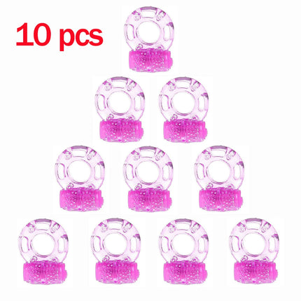 Vibrating Clitoral Stimulator Cock Ring Cage Strong Erection Enhance Personal Experience Toy for Men and Couples