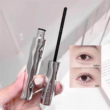 Silver Silk Fiber Matte Mascara Makeup Ultra-Fine Brush Lengthens Eyelashes Waterproof Fast Dry Eyelash Extension Mascara Makeup