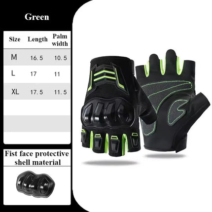 Half Finger Motorcycle Gloves, Breathable Anti-Slip Wear Resistant Anti-Fall Racing Gloves for Outdoor Cycling & Electric Bike