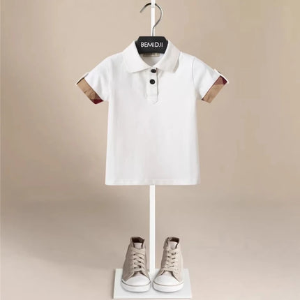 Summer Baby Boy polo Shirt Fashion Kids Short Sleeve T Shirt  Striped Children Cotton Clothes 1-9 Years Boy Tops Drop Shipping