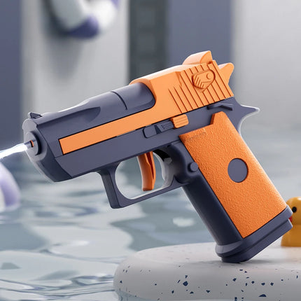 Kids Mechanical Continuous Firing Water Gun Toys High Pressure Mini Pistol Water Guns for Baby Fun Summer Outdoor Beach Pool Toy