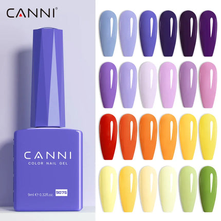9ml CANNI Gel Nail Polish HEMA FREE TPO FREE Round Brush Gorgeous Color Soak Off UV LED Semi Permanent Gel Varnish Winter Nails