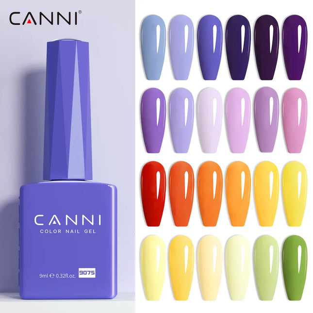 9ml CANNI Gel Nail Polish HEMA FREE TPO FREE Round Brush Gorgeous Color Soak Off UV LED Semi Permanent Gel Varnish Winter Nails