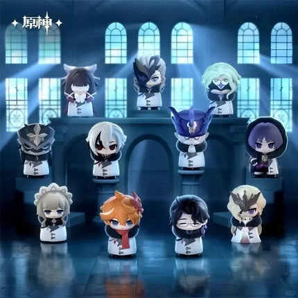 New Genuine Stock Genshin Impact Fatui Harbinger Series Trendy Blind Box Toys Q Version Model Decoration Birthday Surprise Gifts