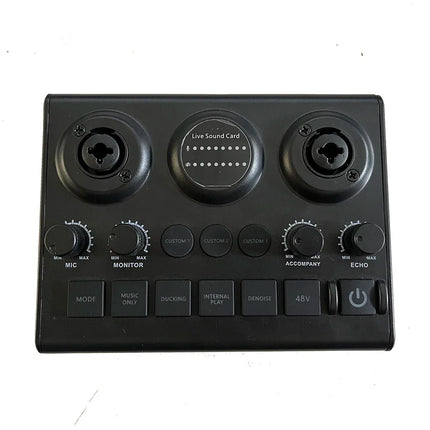 F10 Live Sound Card Streaming Audio Voice DJ Mixer Sound Card Audio for Voice Podcast Live Control Kit Podcast Accessories