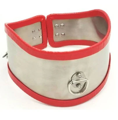 Stainless Steel BDSM Collar Erotic Neck Harness for Fantasy Game Fetish Toy Sex Product Adult Role Play Intimate Accessory