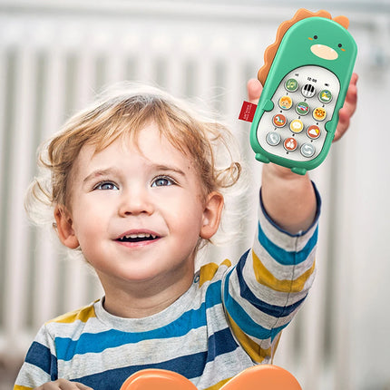 Baby Cartoon Dinosaur Music Mobile Phone Toy Soothe Sleeping Artifact Simulation Telephone Early Educational Toys Gifts For Kids