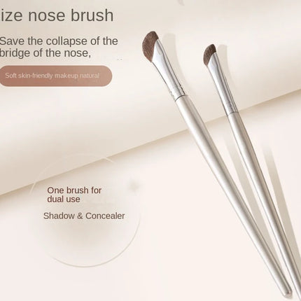 Nose Contour Brush Flat Nose Contour Brush Angled Contour Makeup Brush Natural Hair Angled Contour Shadow Smudge Makeup Brushes