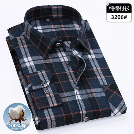11XL Fits 160 KG Men's Flannel Shirts Long Sleeve Big and Tall 100 Cotton Men's Plaid Flannel Shirts Long Sleeve with Pockets