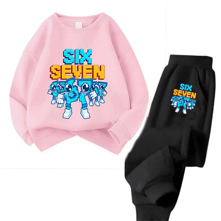 Kids Hoodies Clothes Italian Brainrot Steal A BrainRot Trucksuit Girls Boys Children's 67 Six Seven Crew Neck Sweatshirts Sets