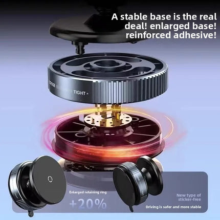 Strong Magnetic Phone Holder Foldable Design 360° Adjustable Vacuum Car Mount For Cell Phone For iphone Live Streaming
