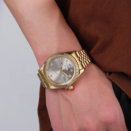 Men's Sport Wristwatches Casual Simple Fashion Calendar Week Quartz Watch Male Watches Reloj for Christmas New Year Gifts