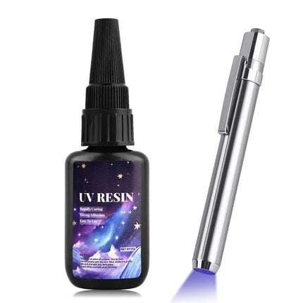 UV Bonding & Welding Glue Kit Super Bonding UV Glue or Black Light Quick-Drying For Bonding Glass, Metal, Wood DIY Craft Decor