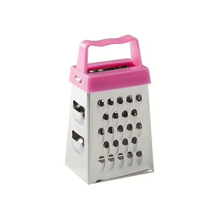 Mini Four-Sided Stainless Steel Grater, Small Household Cheese Grater, Multifunctional Ginger, Garlic, and Chocolate Grater, Kitchen Gadget