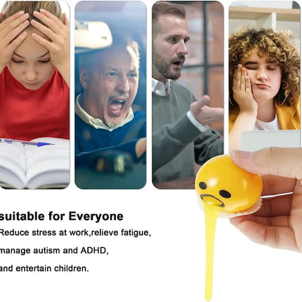 Sticky Funny Toy Disgusting Egg Yolk Brother Vomiting Egg Yolk Army Lazy Egg Custard Vomiting Ball Decompression Funny Toy