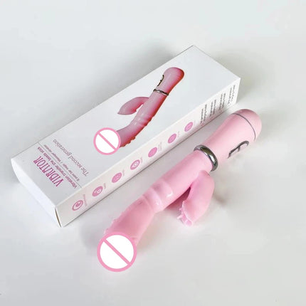 Double Rod Sex Toy For Rabbit G Spot Dildo Vibrator Clitoris Stimulator Penis Anal Double Penetration Tongue Licking Women Adult