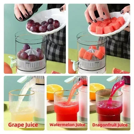 Portable Electric Juicer USB Rechargeable Wireless Mini Fruit Blender Automatic Juice Squeezer for Home Travel Office
