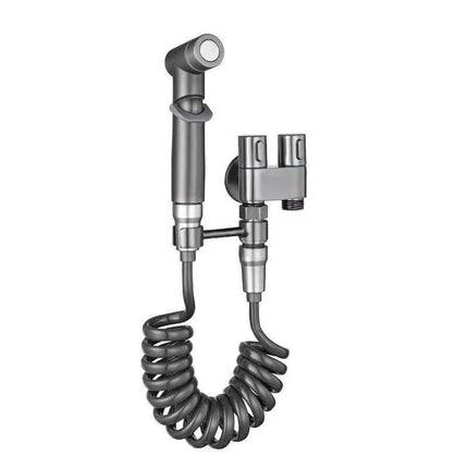 Hygienic Shower Toilet Bidet Sprayer Shower Head Double Outlet Angle Valve Wall-Mounted Double Outlet Bidet Toilet Accessories