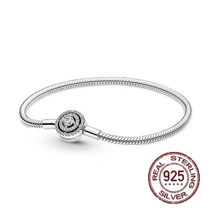 NEW 100% S925 pure silver Spider Man snake bone bracelet, suitable for original DlY bracelet, women's fashionable jewelry gift