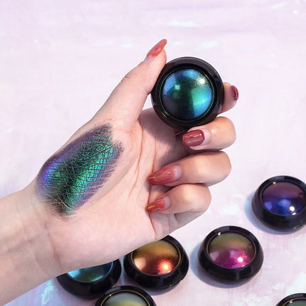 Eye Shadow Metal Chameleon Makeup Palette Mashed Potatoes Shimmer Pigment Single Color Eye Shadow Shine Diamond Shadow New Brown
