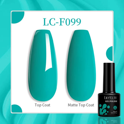 LILYCUTE 7ML Glitter Gel Nail Polish Sparkling Semi Permanent UV Gel Colorful Shinning Gel Varnish Nail Art Soak Off UV LED Gel