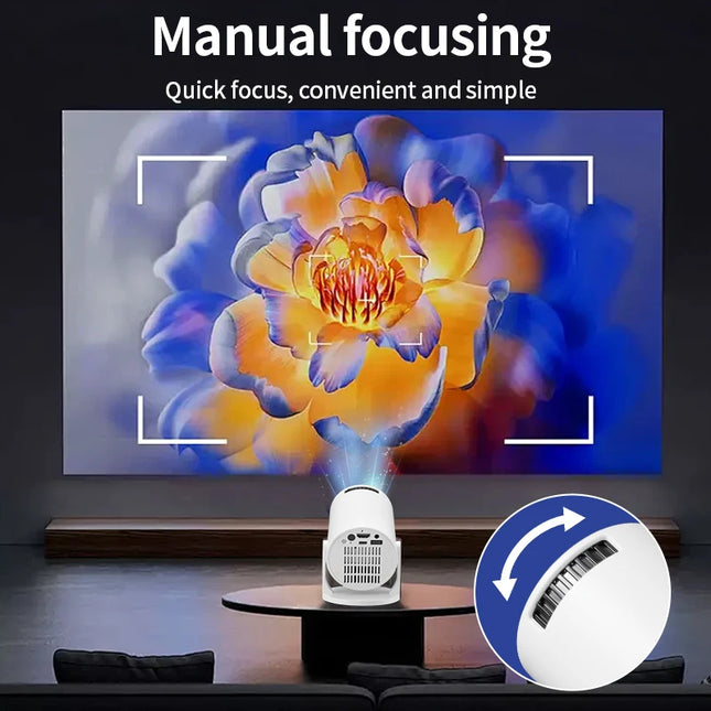 1pc Portable 1080P Projector HY300 270 Adjustable Angle Phone Laptop TV Box Compatible Speaker HDMI USB